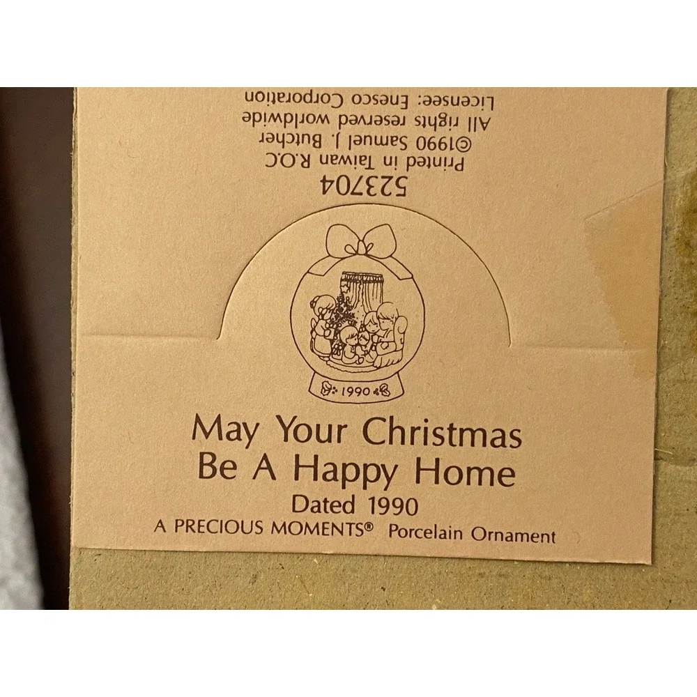 Precious Moments 1990 Annual Edition Ornament May Your Christmas Be A Happy Home